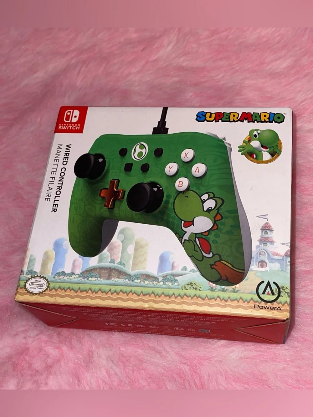 NEW Nintendo switch Yoshi super mario bros wired controller melee smash party